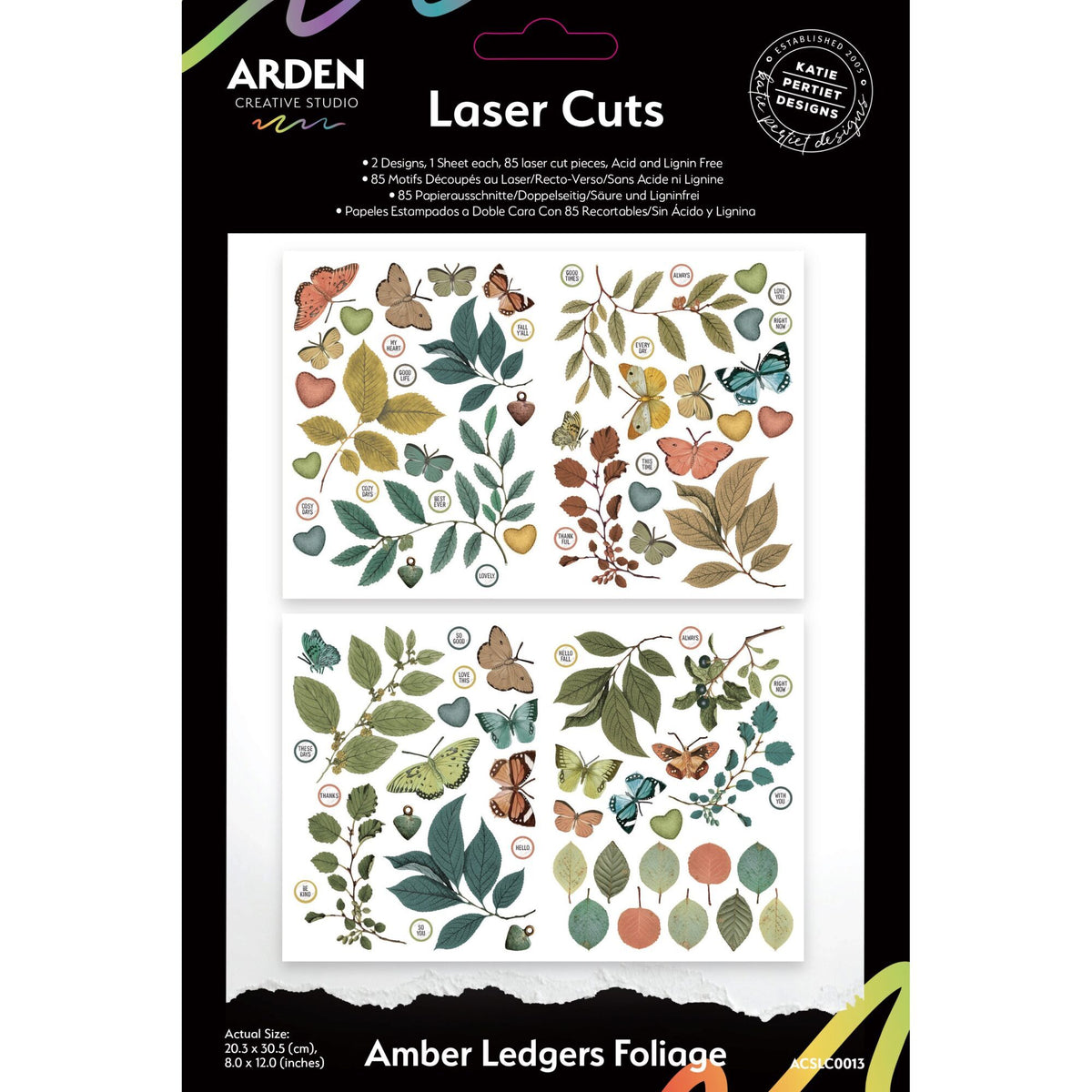 Arden Creative Studio Laser Cuts -  Amber Ledger Foliage