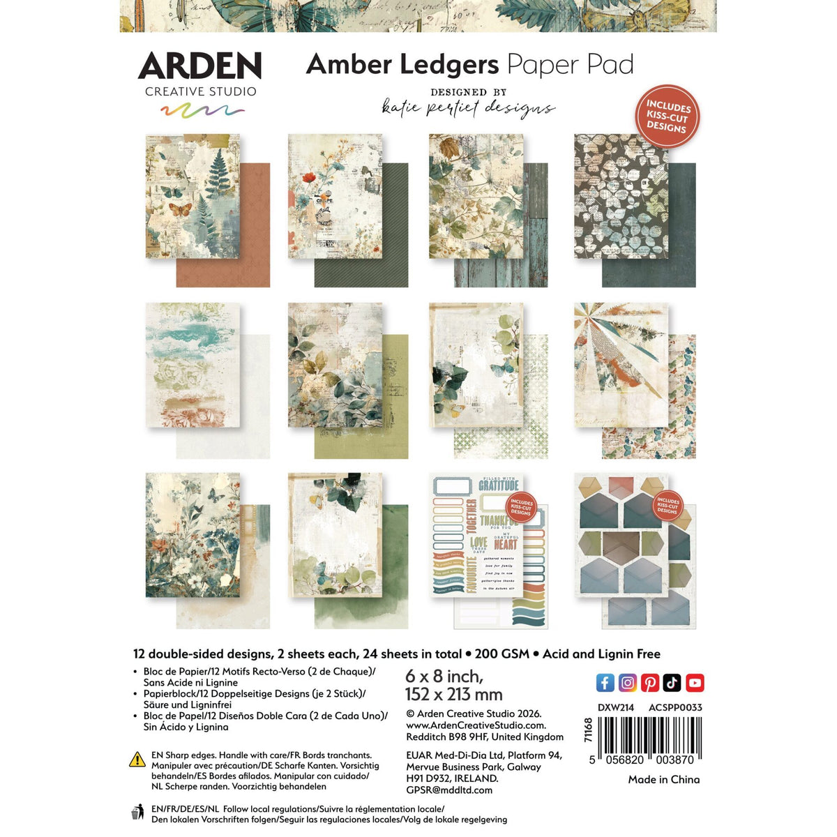 Arden Creative Studio Paper Pad 6x8" - Amber Ledgers