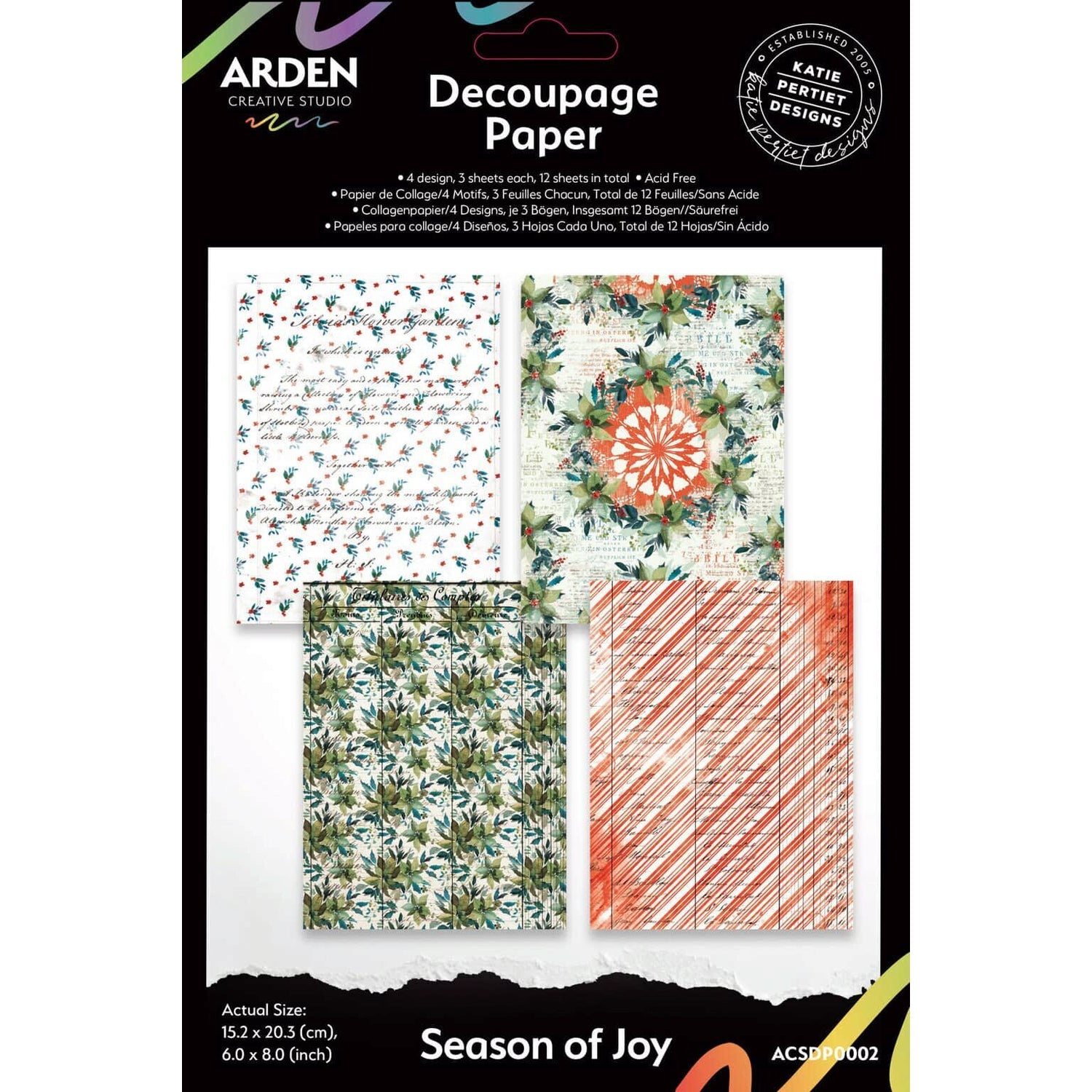 Arden Creative Studio Decoupage Paper - Season of Joy