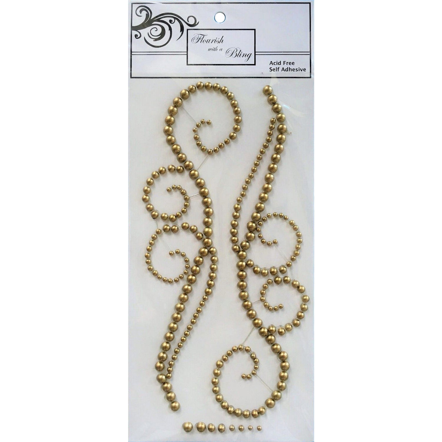 FWAB Chloe Pearl Flourish - Antique Gold