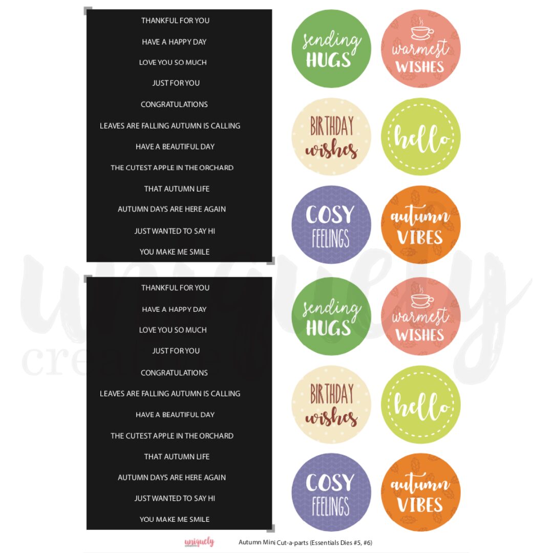 Uniquely Creative Cut-a-Part Mini Sheet - Autumn