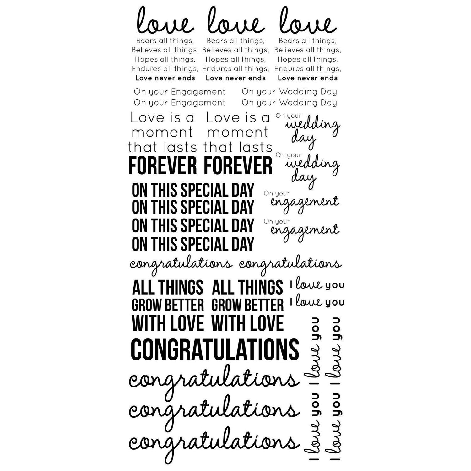 Kaisercraft Clear Stickers - Love