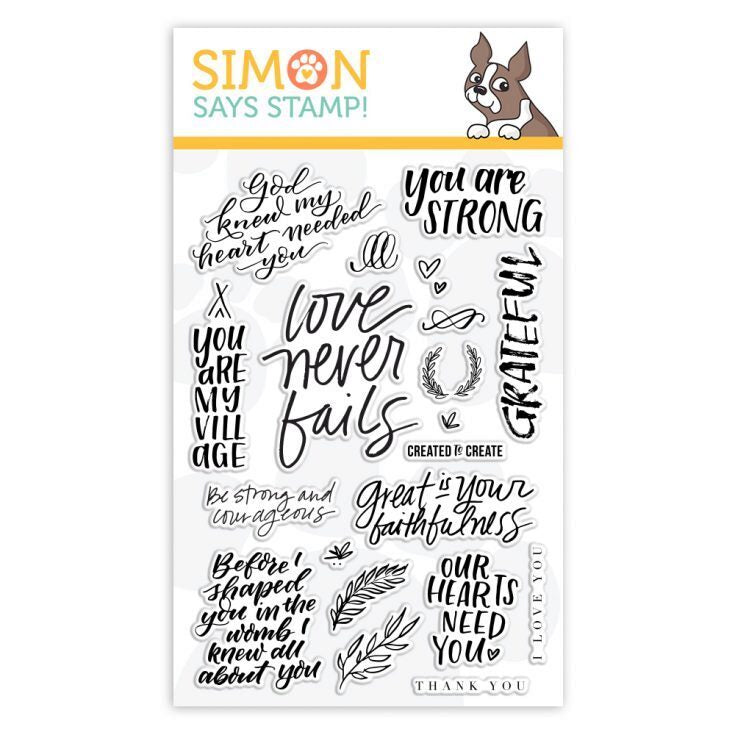 Simon Says Stamp! Clear Stamp Set - Spiritual Sentiments