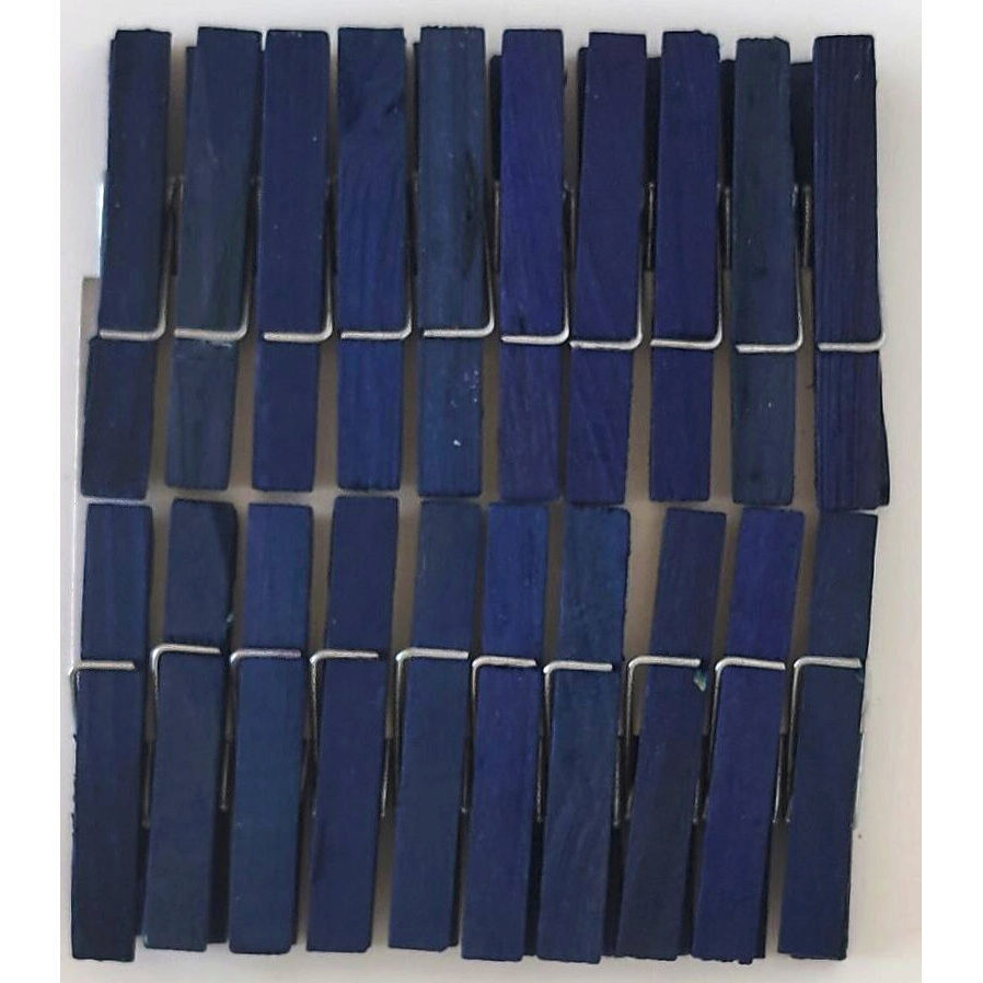 Unbranded Wooden Pegs - Navy Blue - 20pk