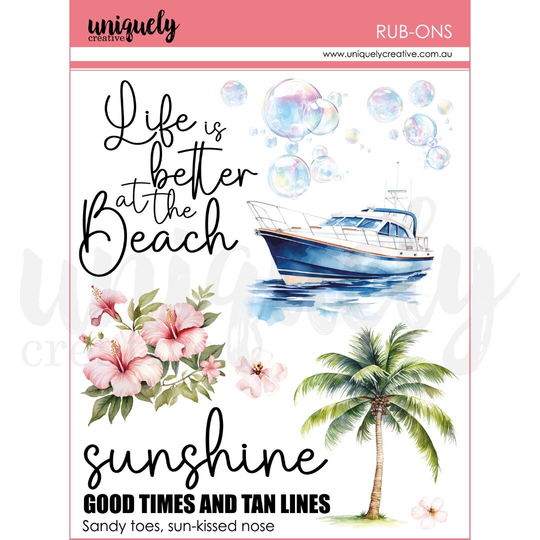 Uniquely Creative Rub-ons - Coastal Bliss