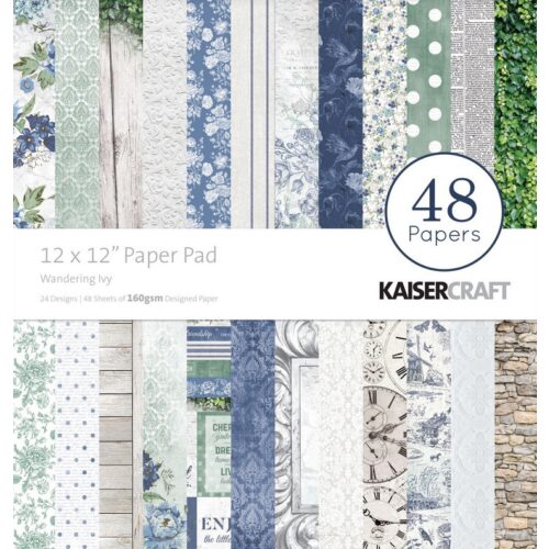 Kaisercraft 12x12" Paper Pad - Wandering Ivy (48 papers)