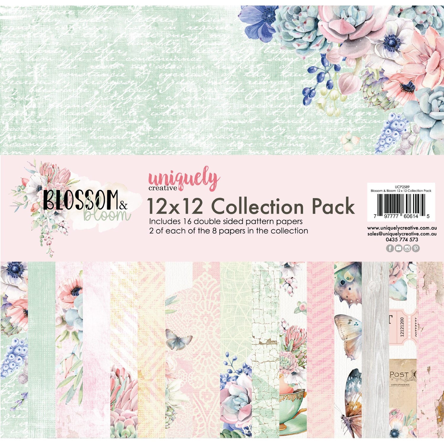 Uniquely Creative Blossom & Bloom - 12x12" Collection Pack (16 papers)