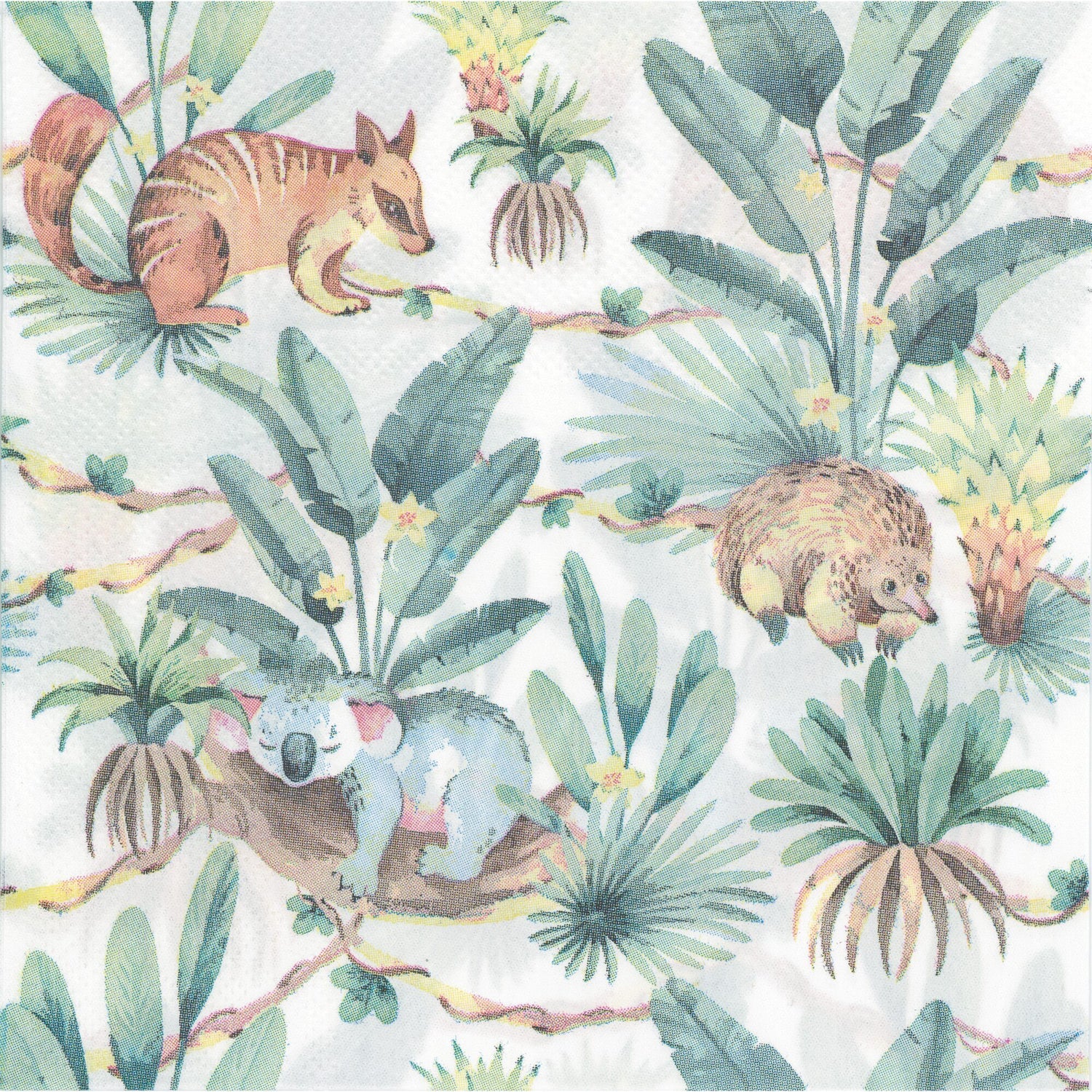 TRS Trading Group Napkin/Serviette - Aussie Flora & Fauna