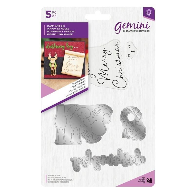 Crafter's Companion Stamp & Die Set - Dashing Deer