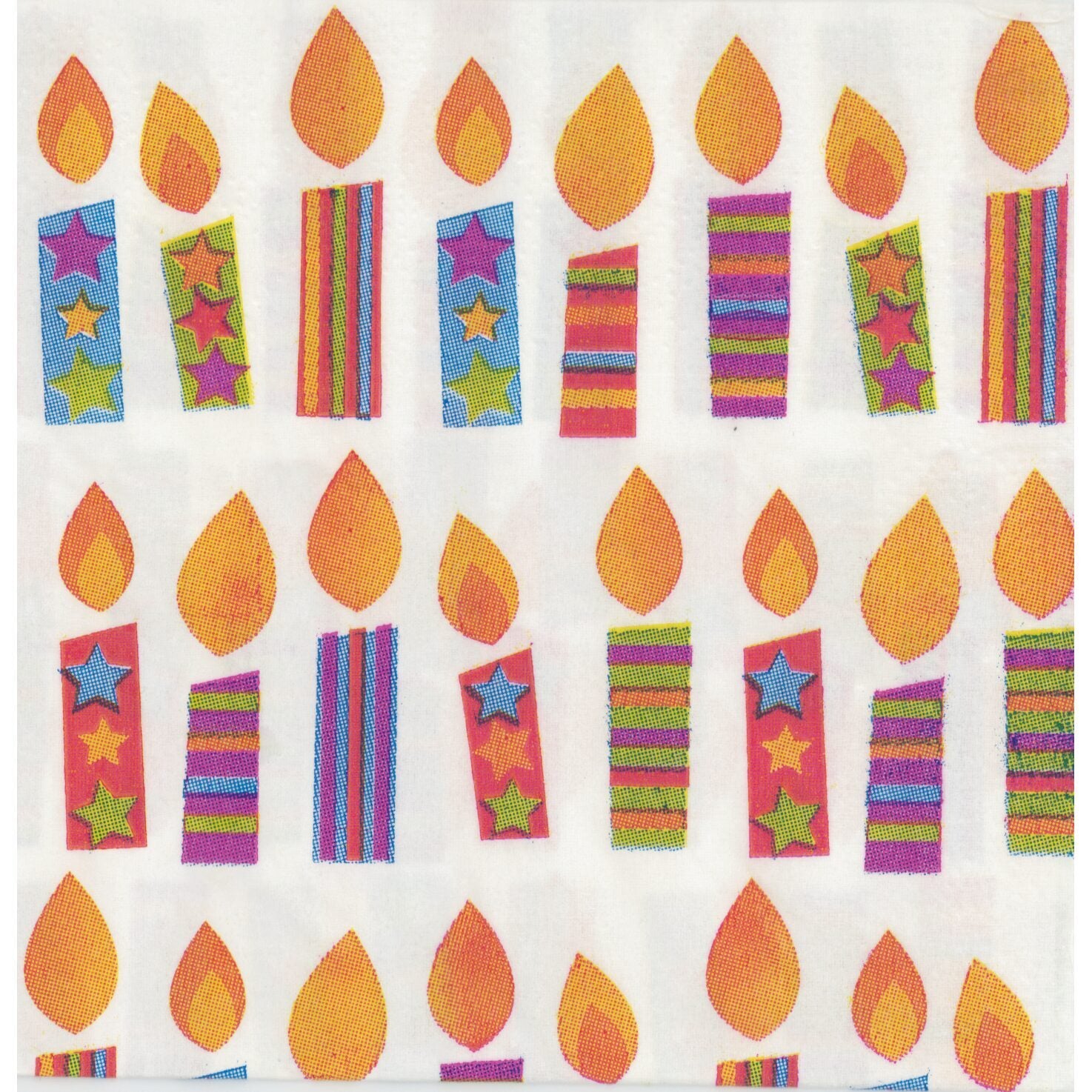 Unbranded Cocktail Napkin/Serviette - Birthday Candles