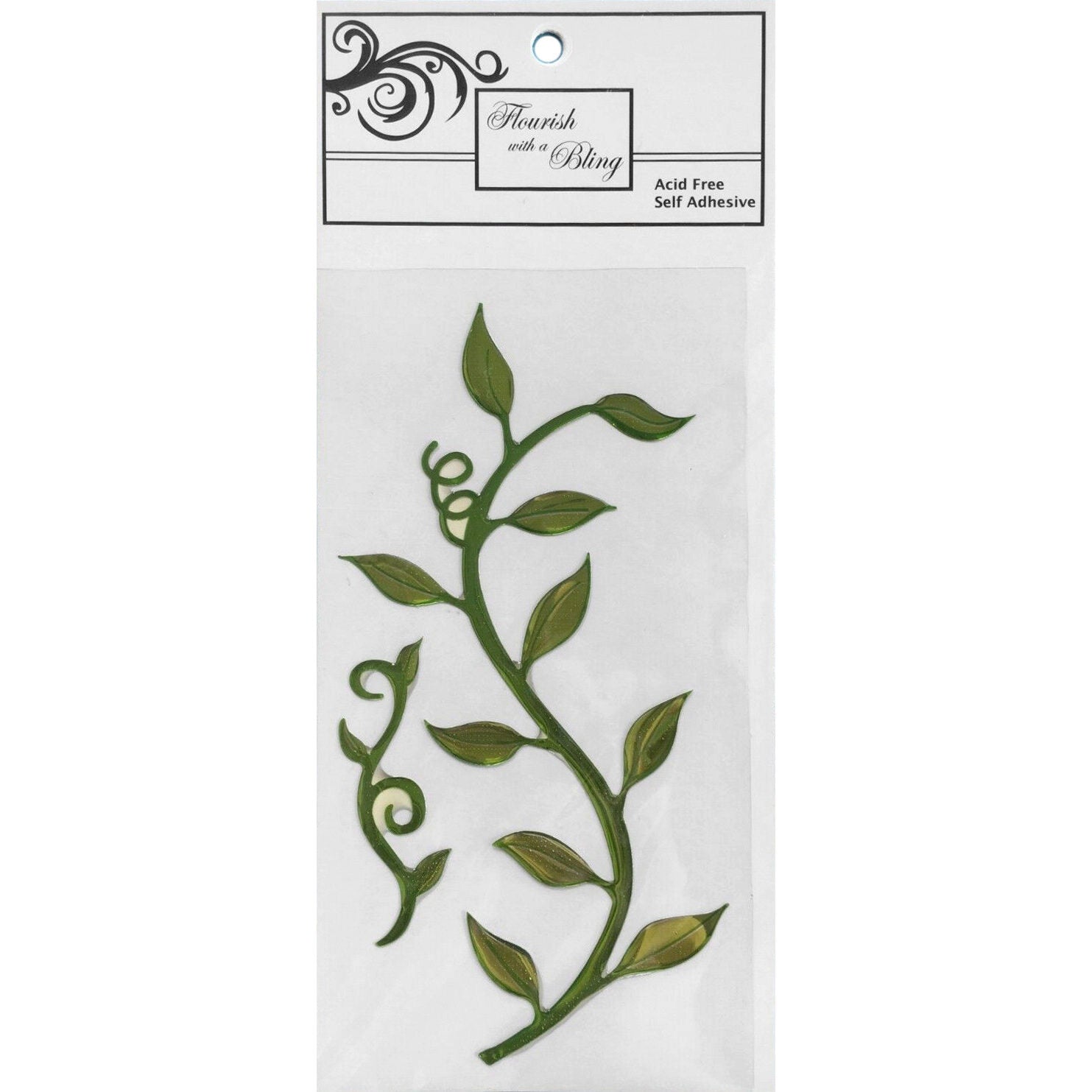 FWAB Jack Metallic Vine Flourish - Green
