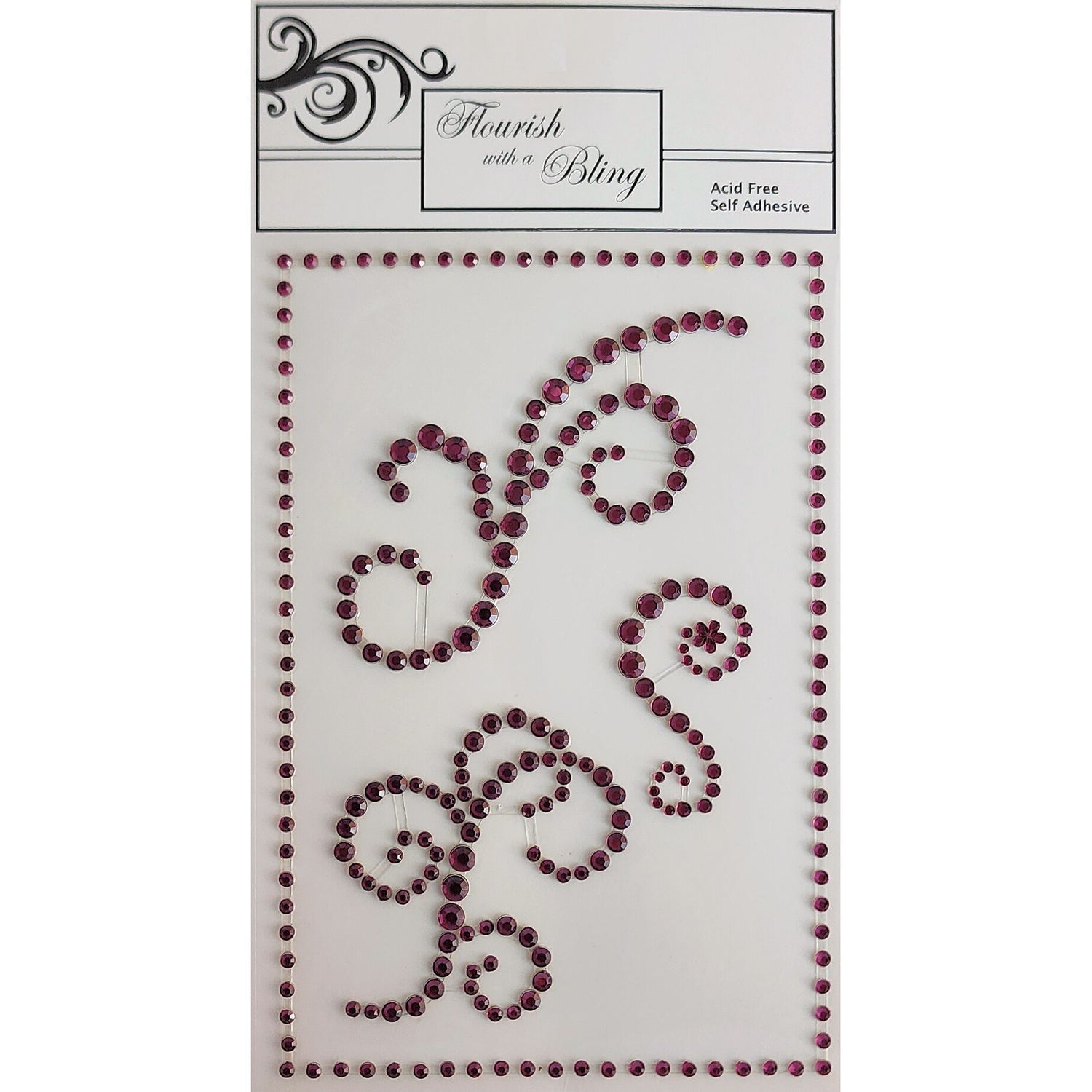 FWAB Bella Rhinestone Flourish - Wine