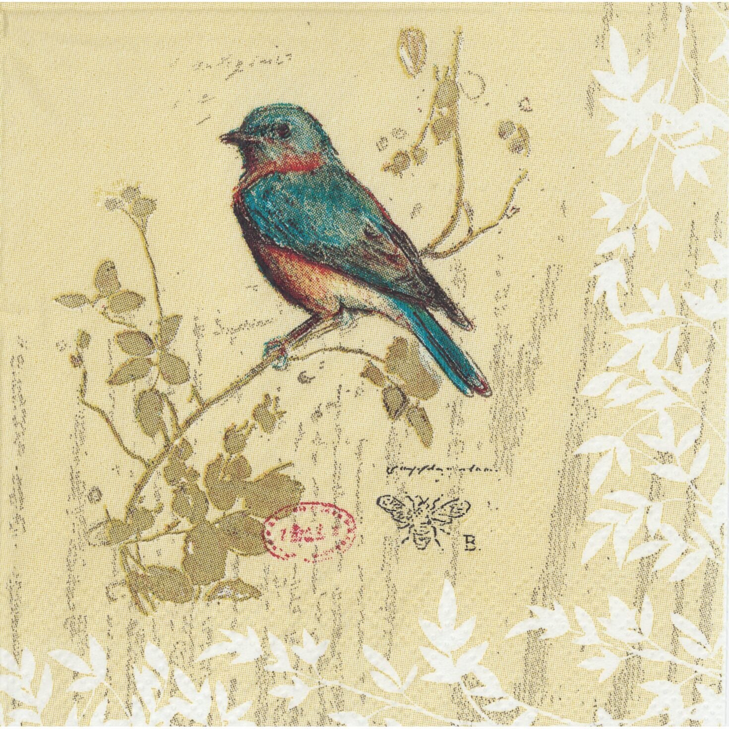 Cypress Home Cocktail Napkin/Serviette - Feathered Friends