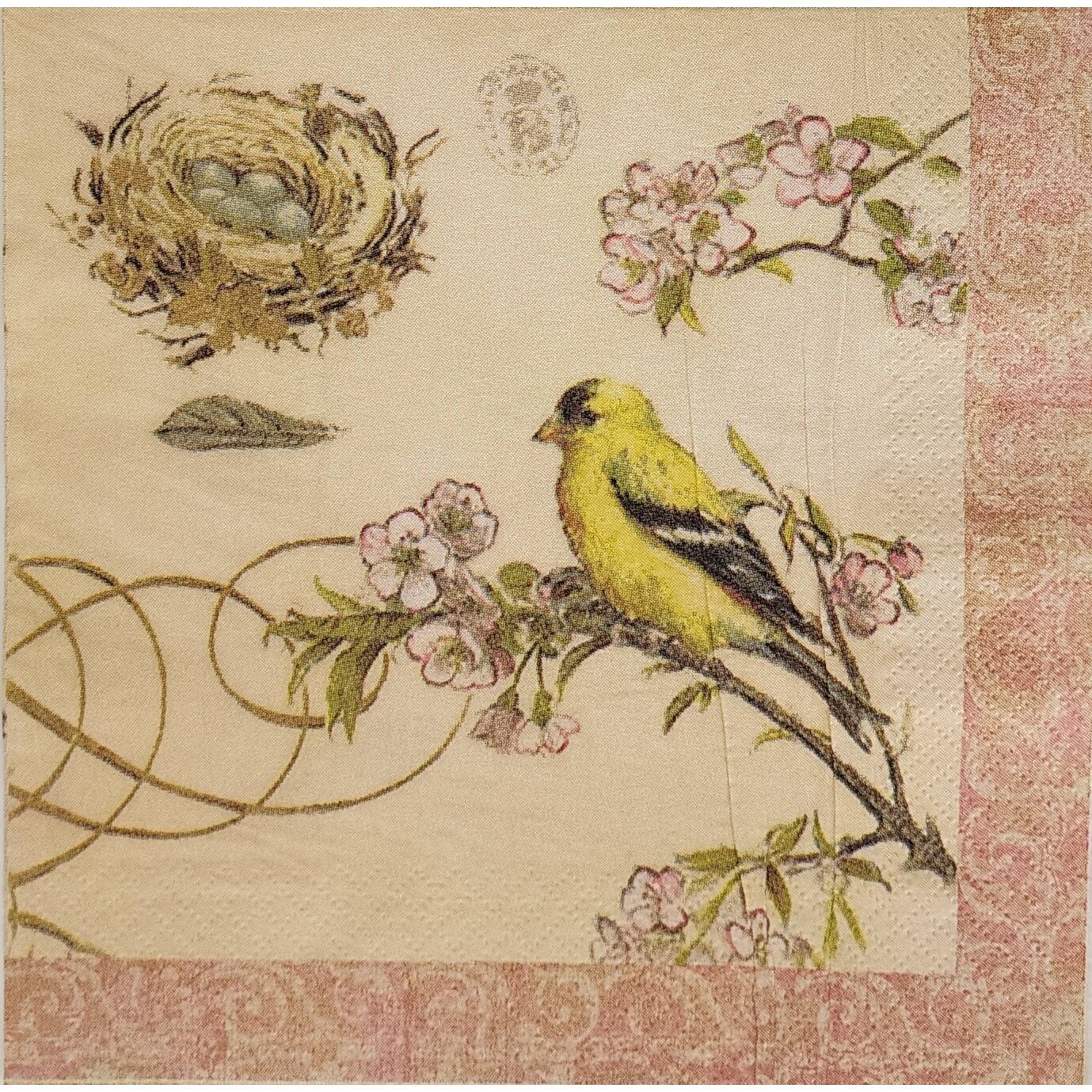 Unbranded Napkin/Serviette - Birds & Butterflies