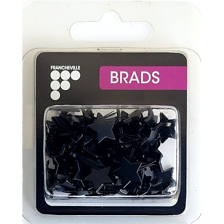 Francheville Brads - Stars - Black (50pk)