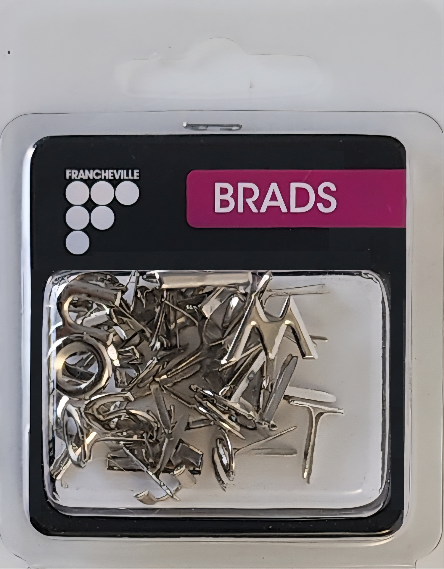 Francheville Brads - Alphabet Lowercase - Silver (36pk)
