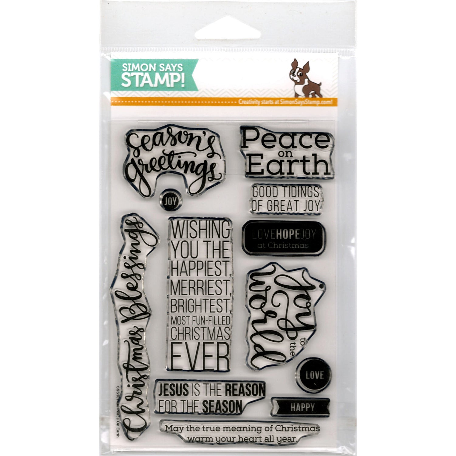 Simon Says Stamp! Clear Stamp Set - Peace on Earth
