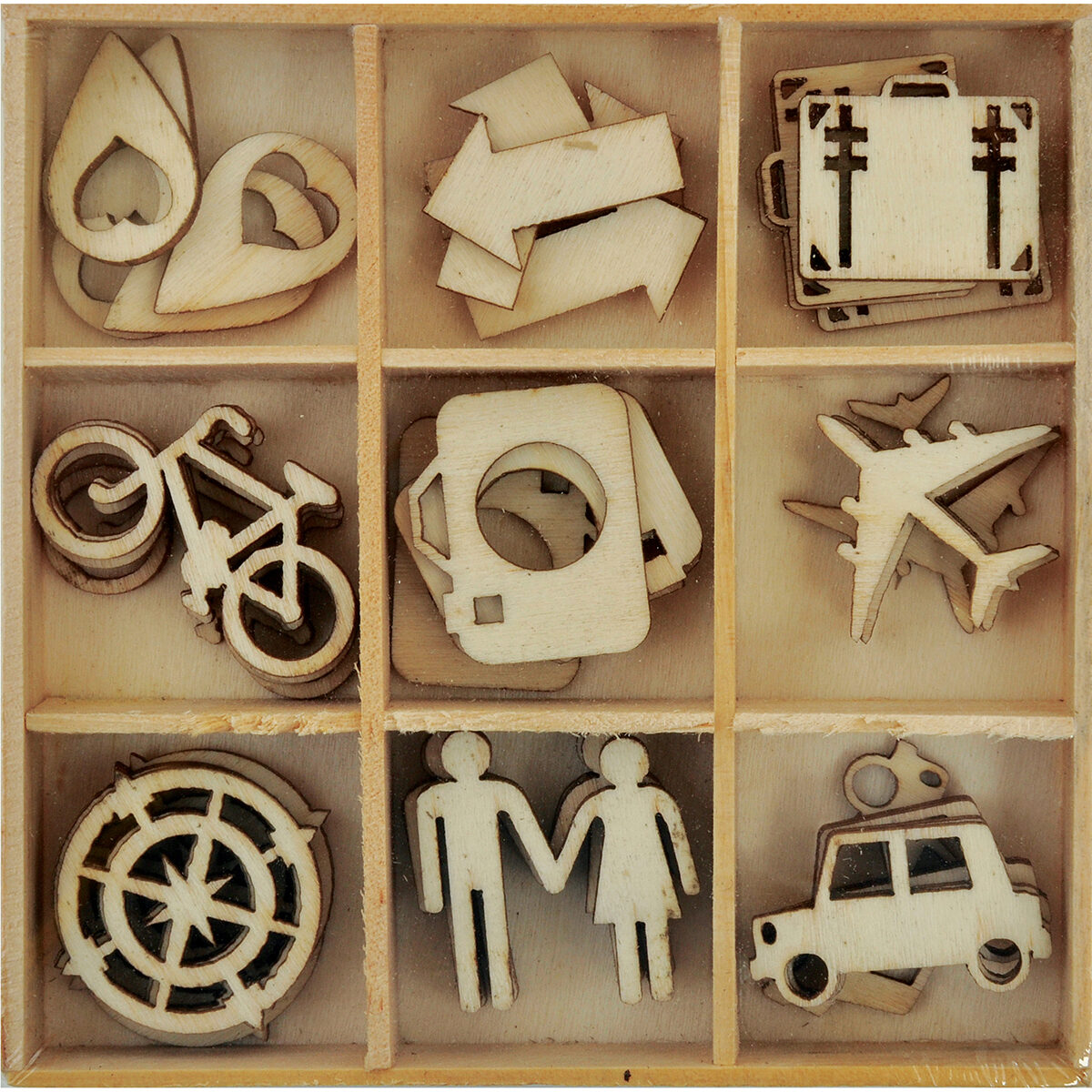 Kaisercraft Wooden Flourish Pack - Travel