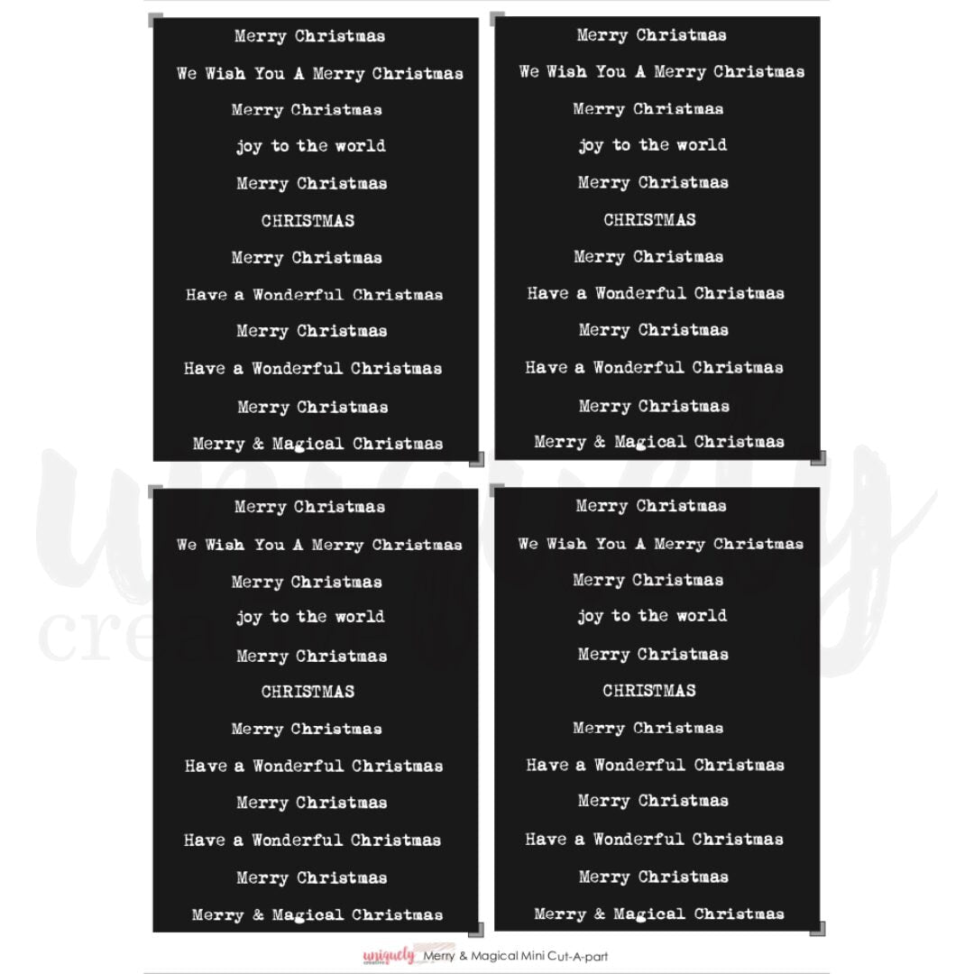 Uniquely Creative Cut-a-Part Mini Sheet - Merry & Magical - Titles