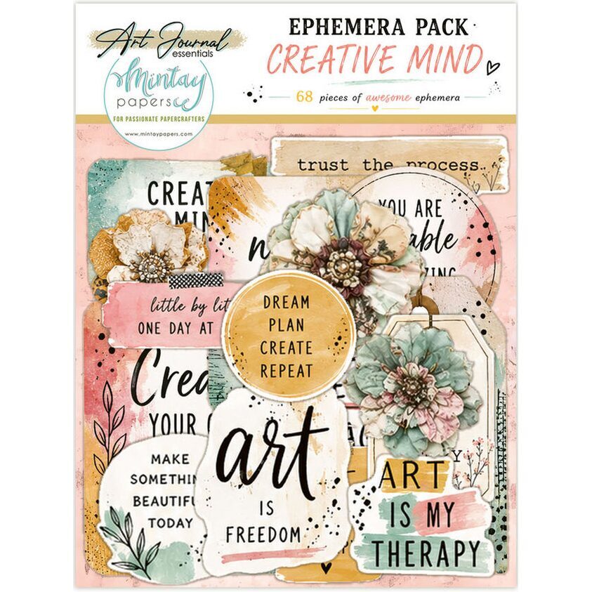 Mintay Art Journal Essentials - Creative Mind Ephemera Pack