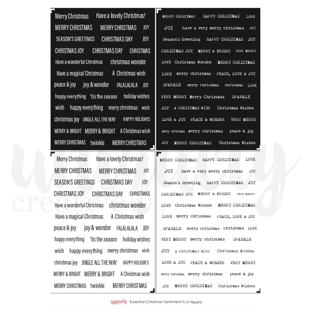 Uniquely Creative Cut-a-Part Mini Sheet - Essential Christmas