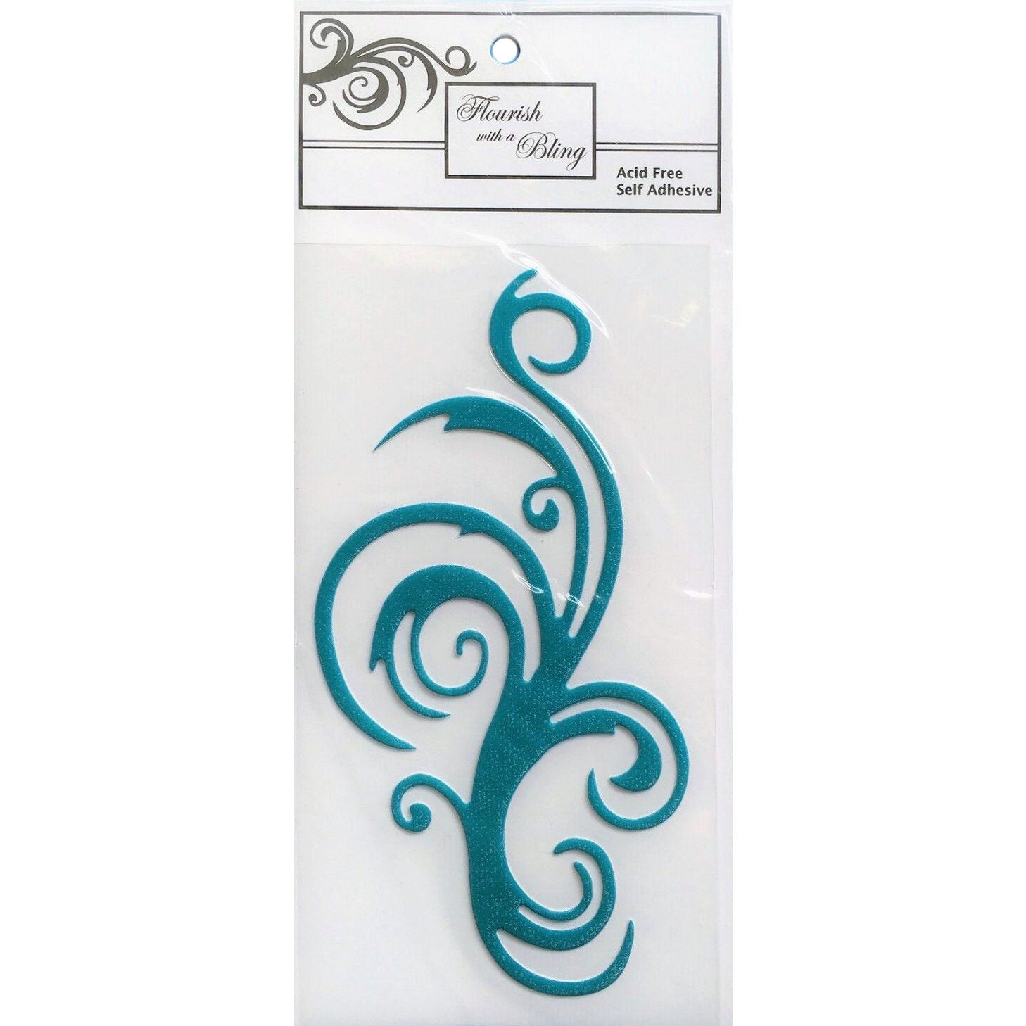 FWAB Jasmine Puffy Flourish - Teal