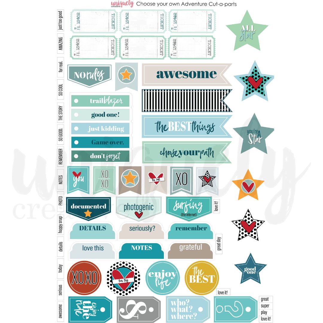 Uniquely Creative Cut-a-Part Sheet - Choose Your Own Adventure
