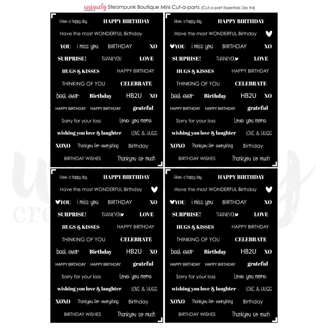 Uniquely Creative Cut-a-Part Mini Sheet - Steampunk Boutique