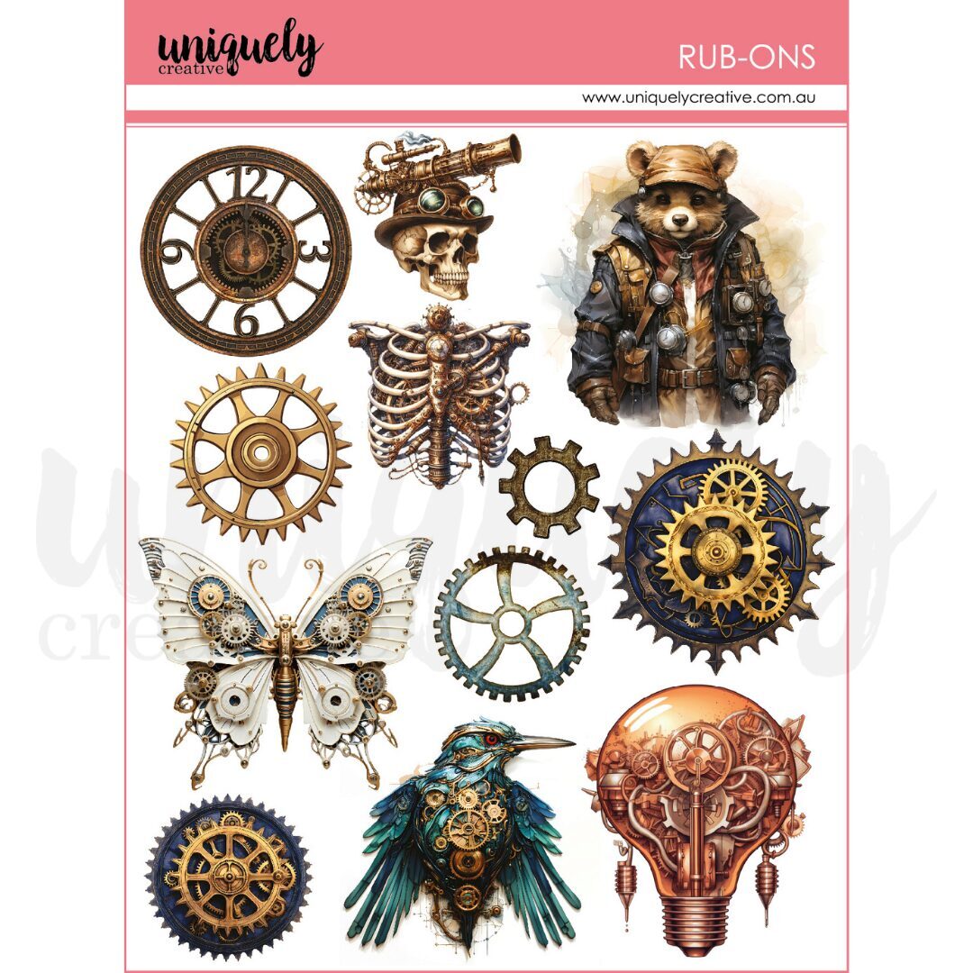 Uniquely Creative Rub-ons - Steampunk