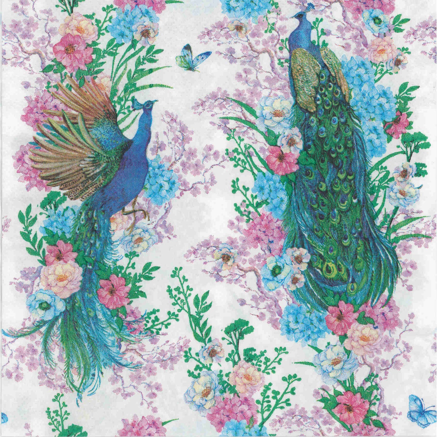 Accent Napkin/Serviette - Elegant Peacocks