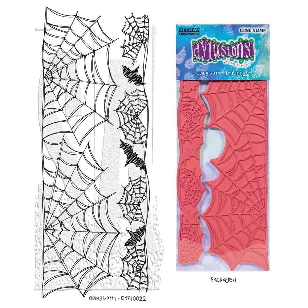Dylusions Cling Mounted Stamps - Going Batty