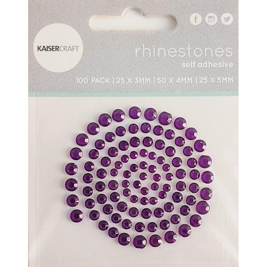 Kaisercraft Rhinestones - Dark Purple