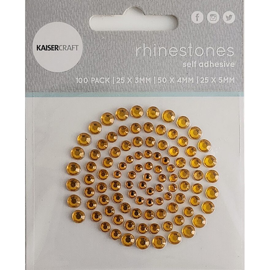 Kaisercraft Rhinestones - Deep Yellow