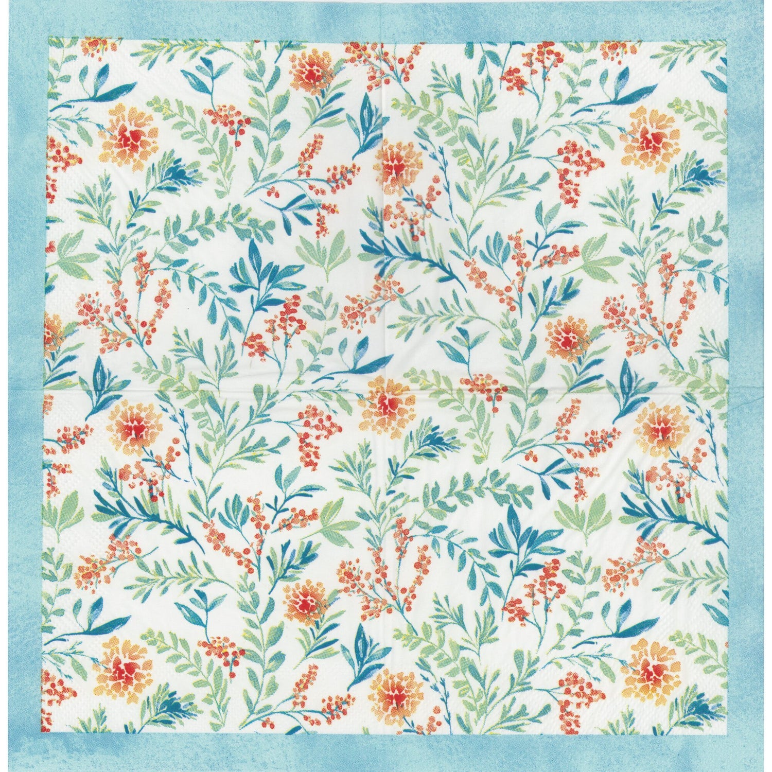 Bella Lux Cocktail Napkin/Serviette - Delicate Sprigs