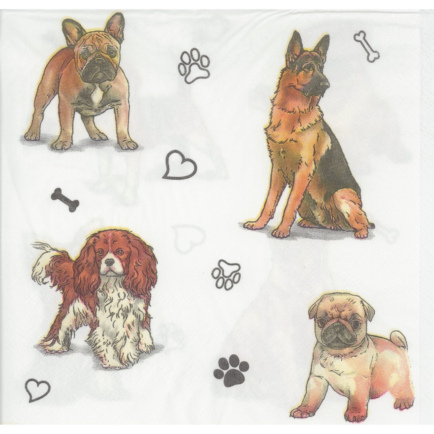 Unbranded Napkin/Serviette - Show Dogs