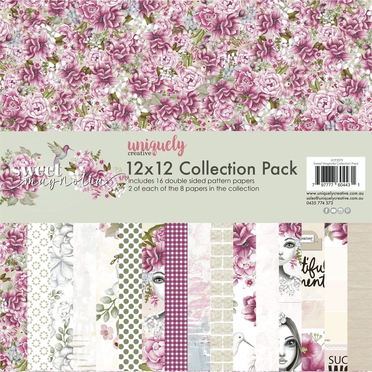Uniquely Creative Sweet Magnolia - 12x12" Collection Pack (16 papers)