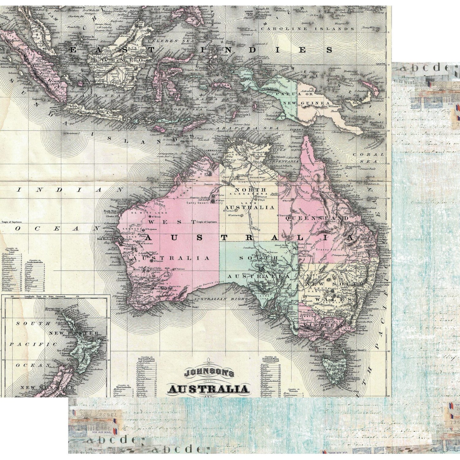 Uniquely Creative Tapestry of Time - Vintage Map Paper