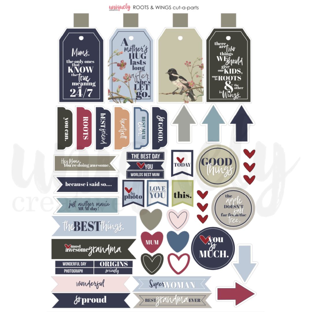 Uniquely Creative Cut-a-Part Sheet - Roots & Wing