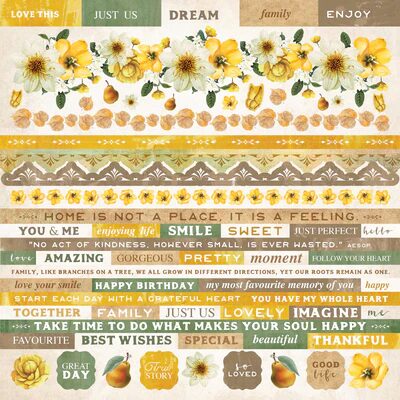 Kaisercraft 12x12" Sticker Sheet - Golden Grove