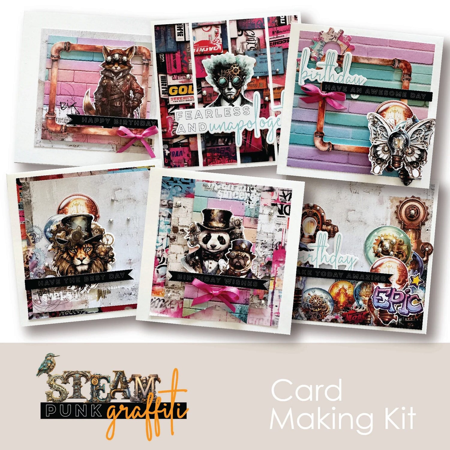 Uniquely Creative Cardmaking Kit - Steampunk Graffiti