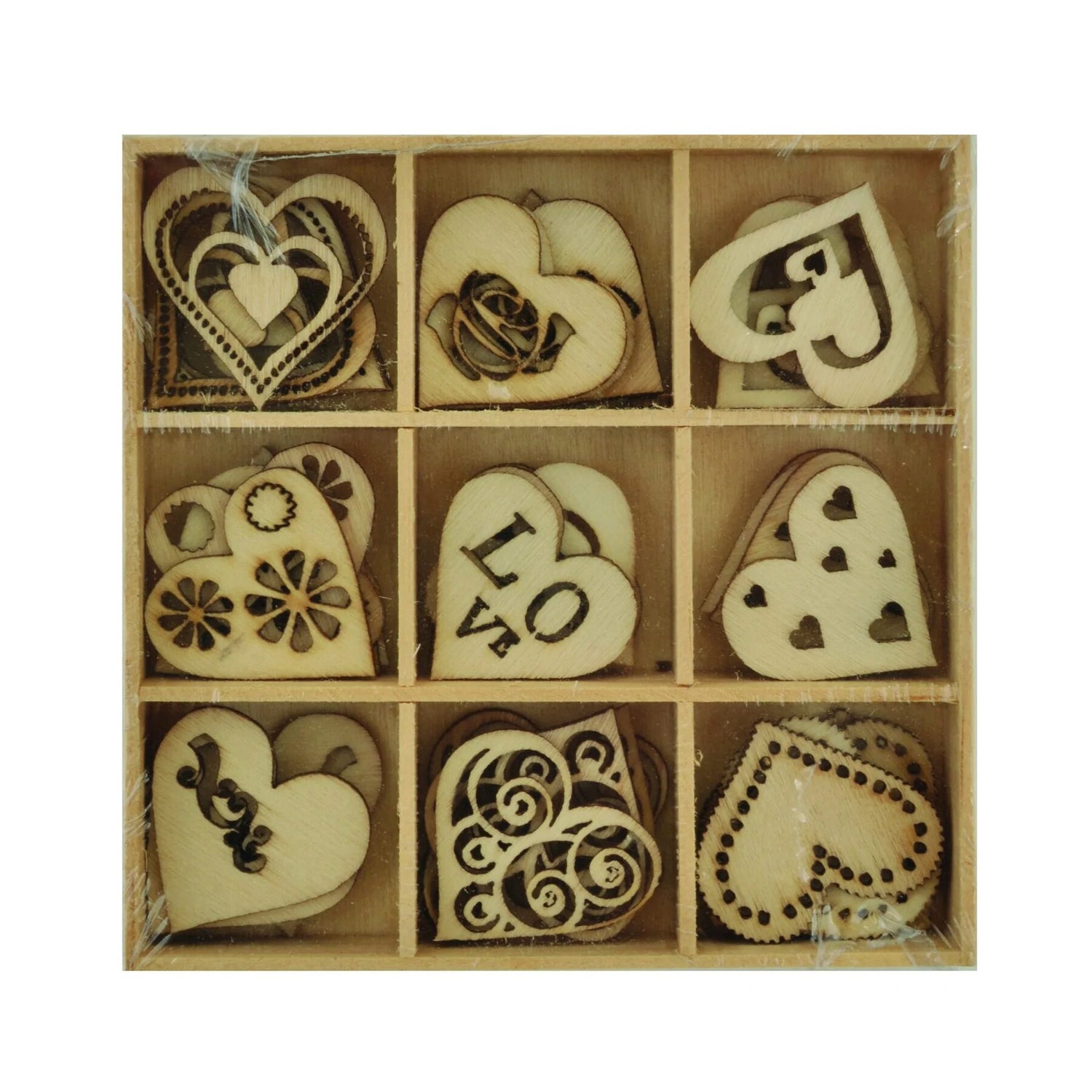 Kaisercraft Wooden Flourish Pack - Love Hearts