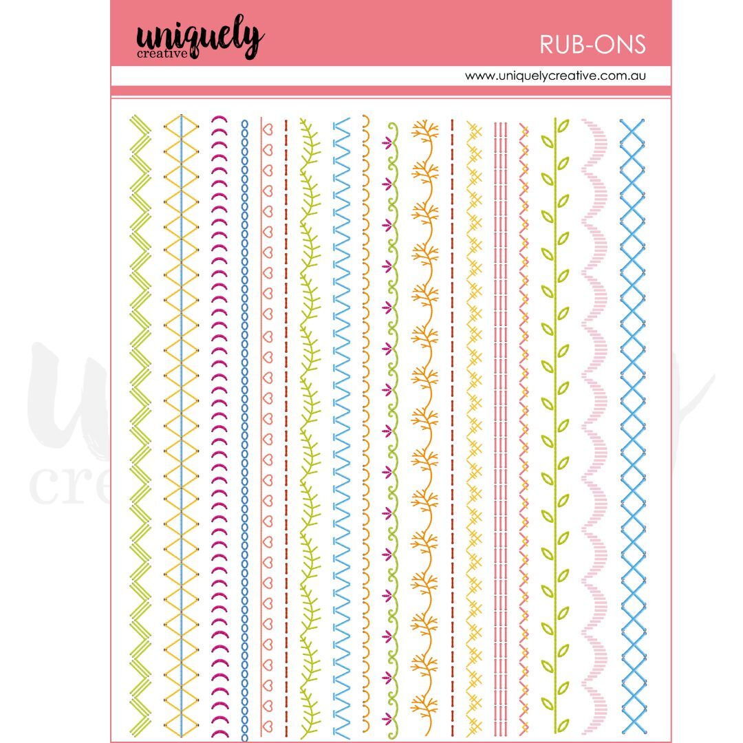 Uniquely Creative Rub-ons - Patchwork Roses