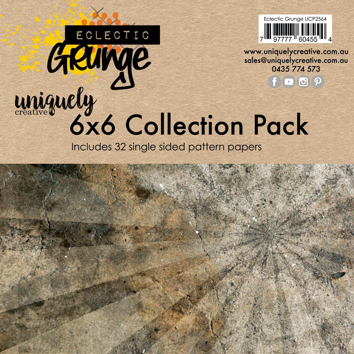 Uniquely Creative Eclectic Grunge - 6x6" Collection Pack (32 papers)