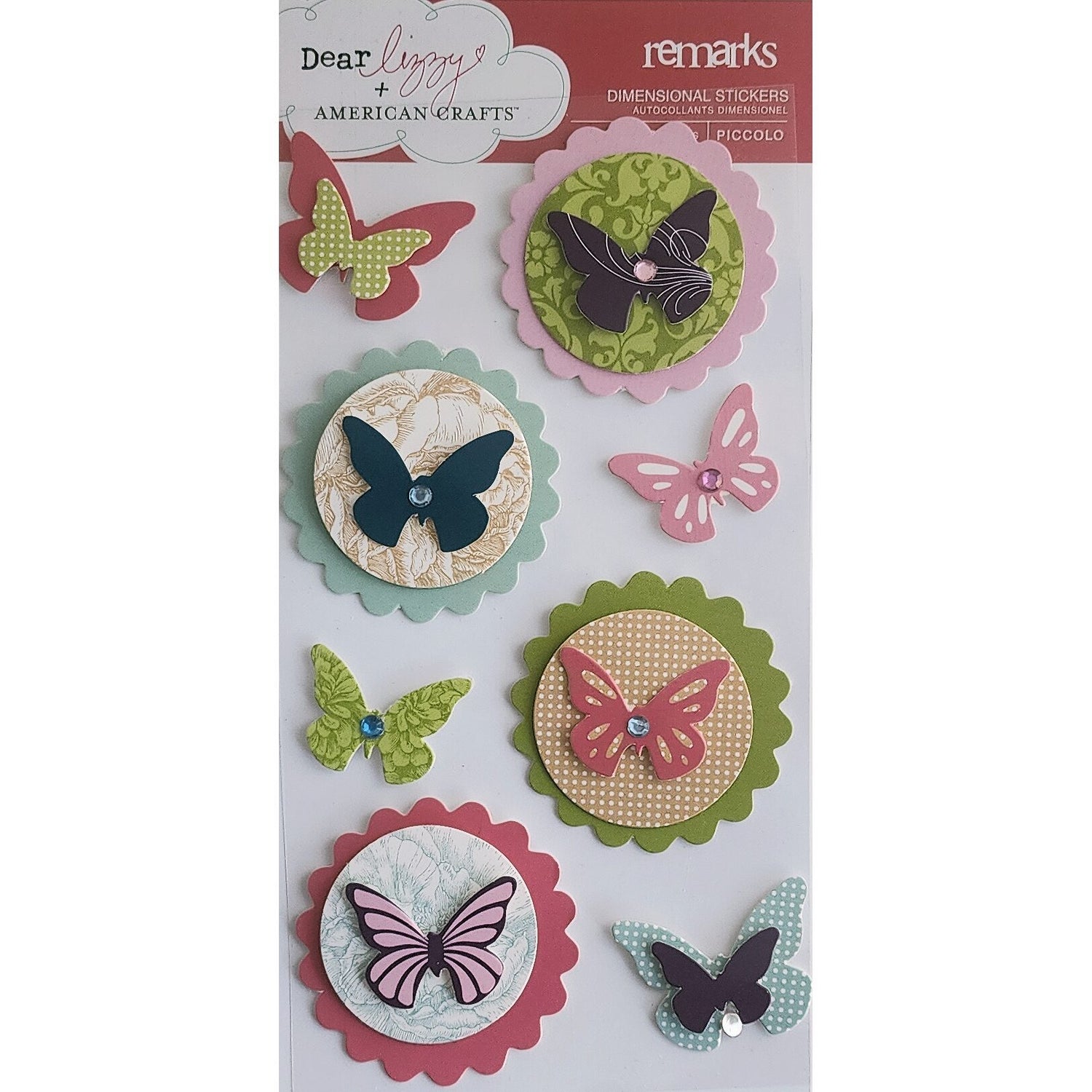 American Crafts 3D Stickers - Enchanted Butterflies