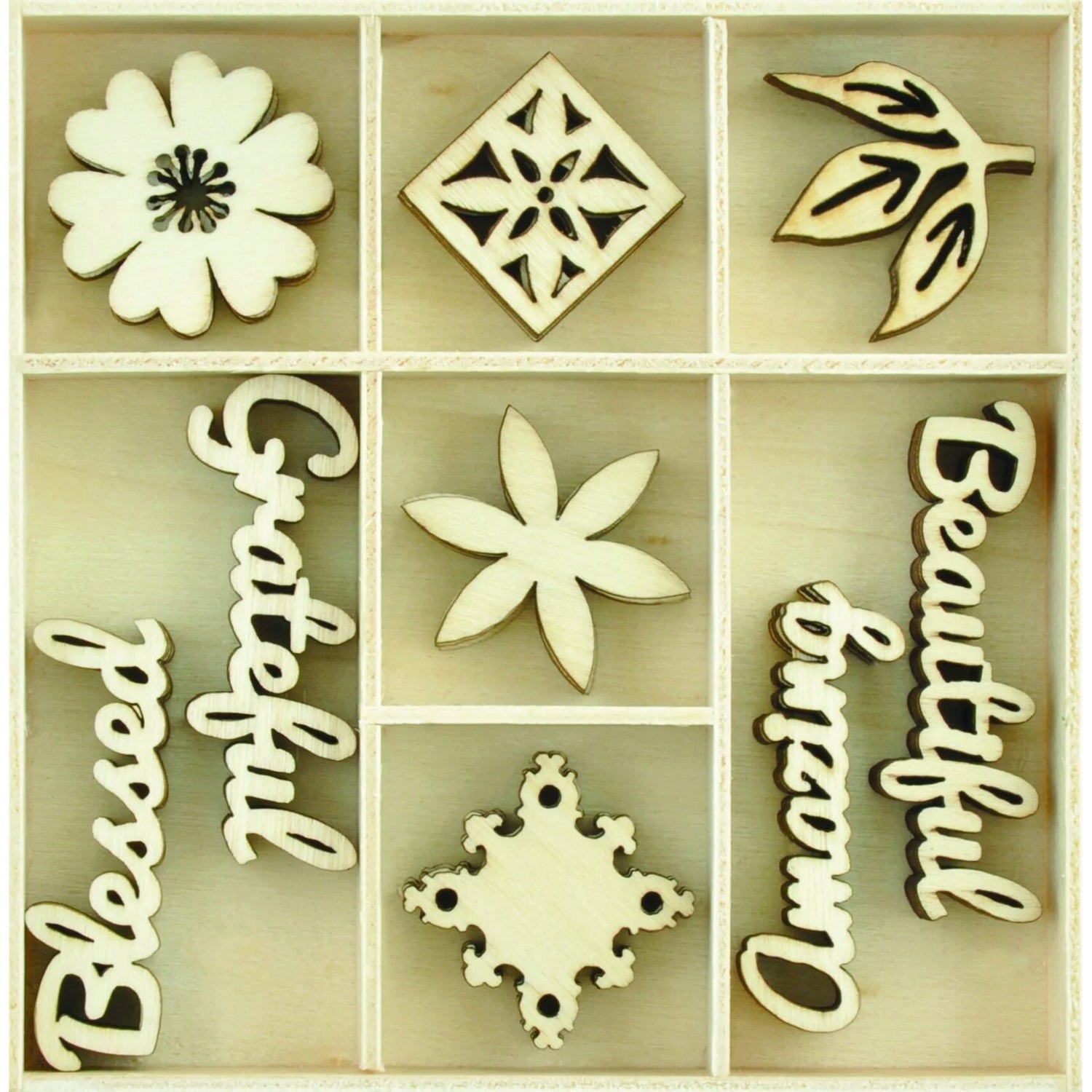 Kaisercraft Wooden Flourish Pack - Beautiful