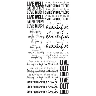 Kaisercraft Clear Stickers - Inspirational