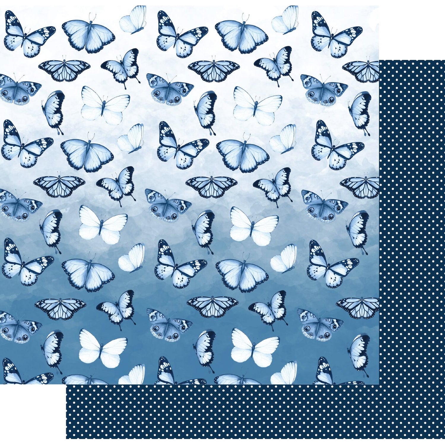 Uniquely Creative Moody Blues - Butterfly Beauty Paper
