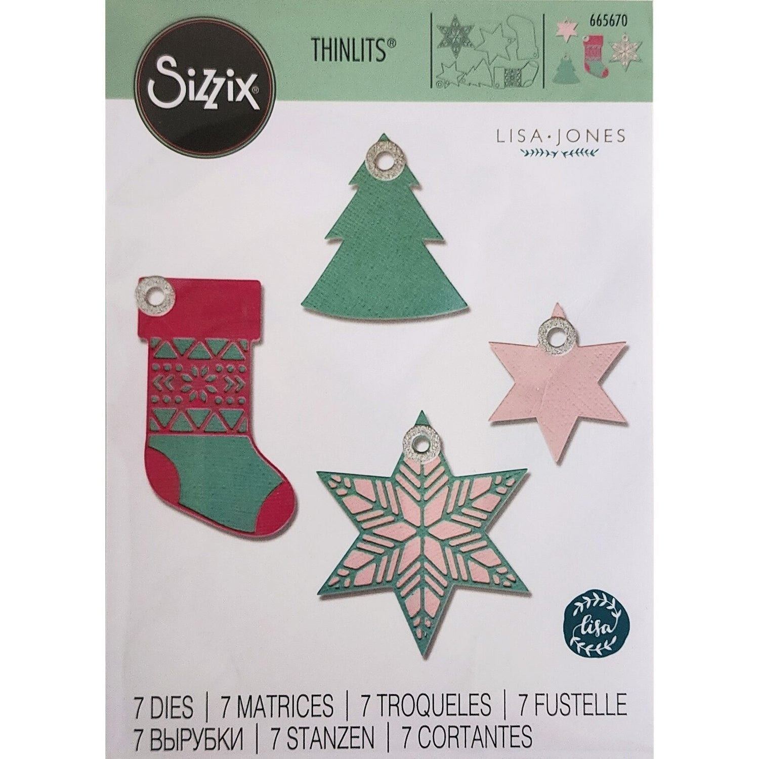 Sizzix Thinlits Die - Festive Tags