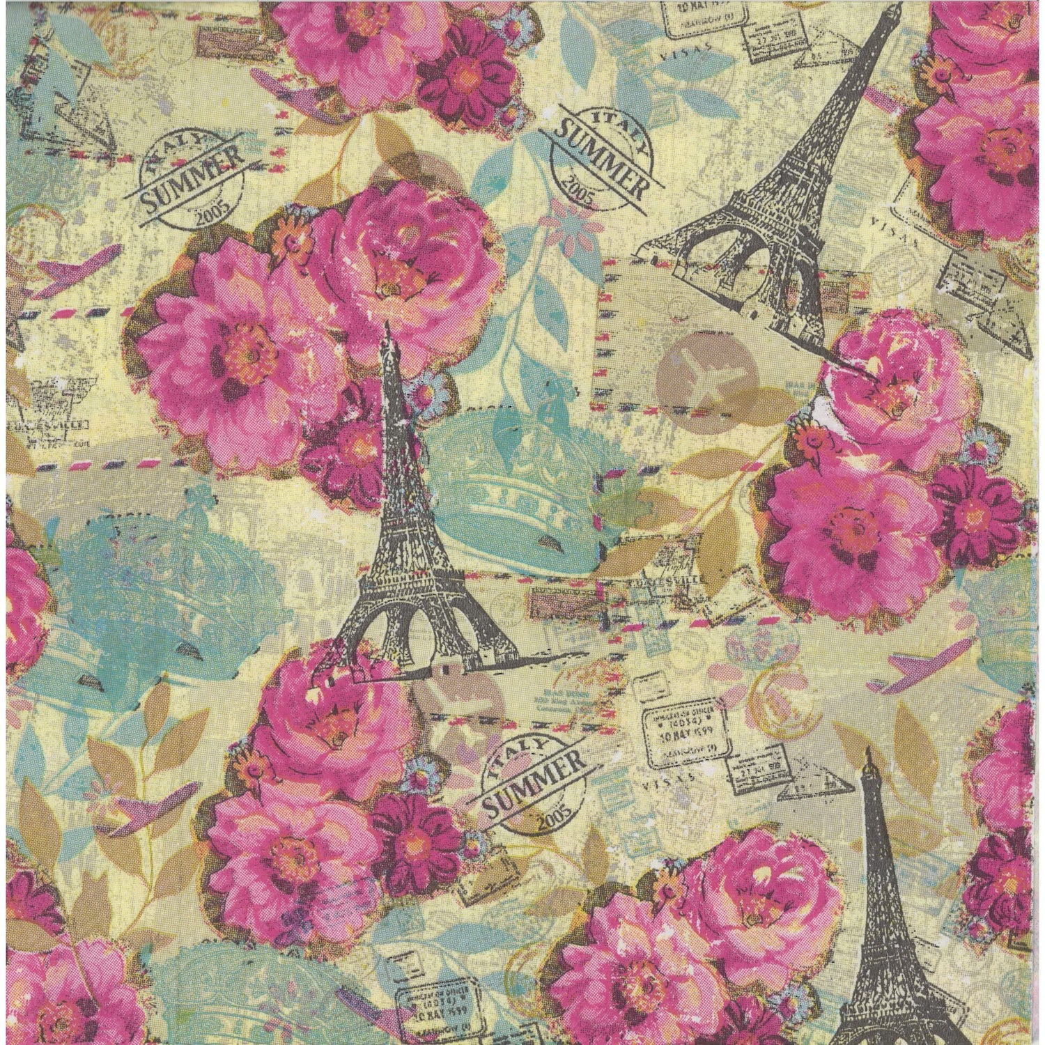 Unbranded Napkin/Serviette - Travel France, Italy & England