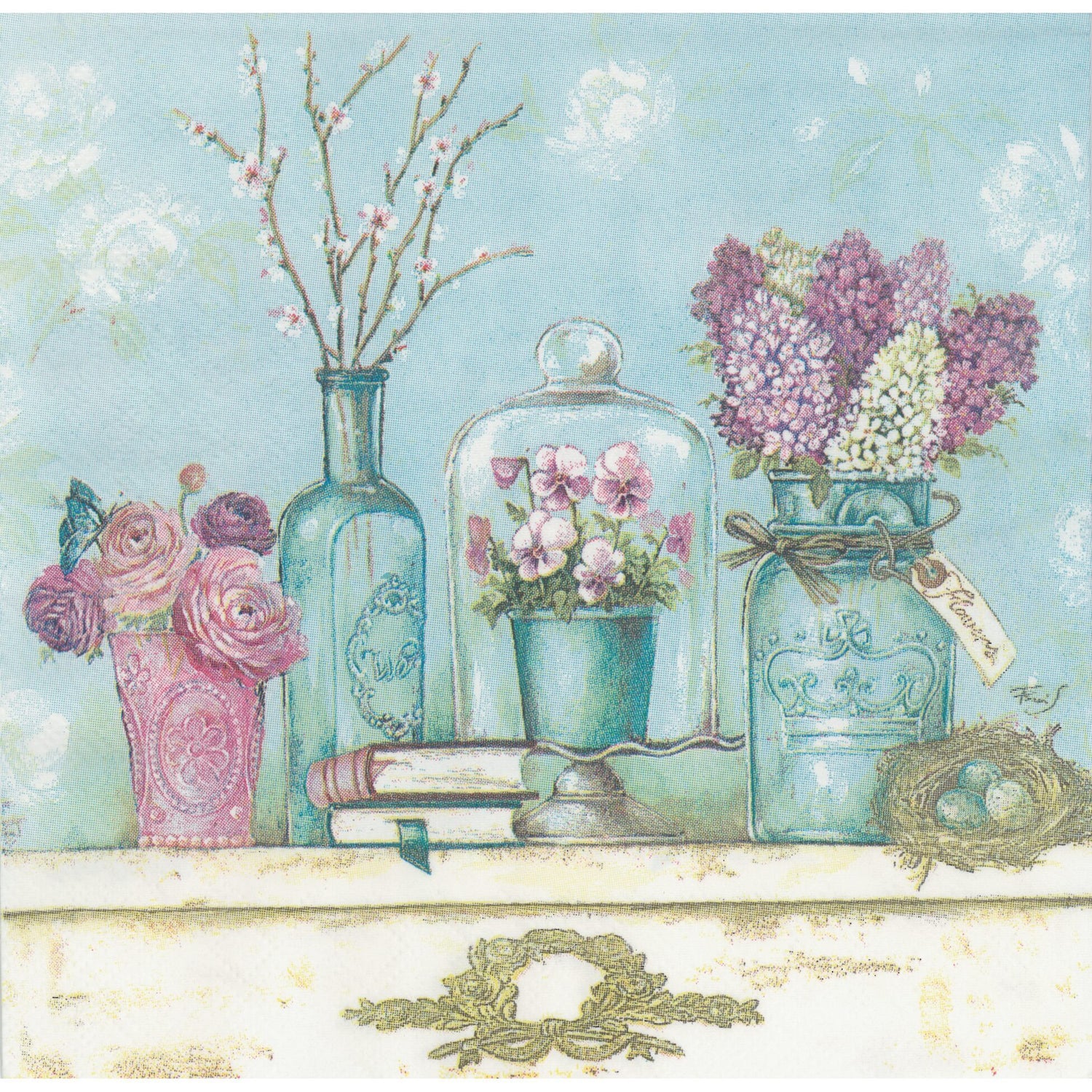 Cypress Home Napkin/Serviette - French Flower Shoppe